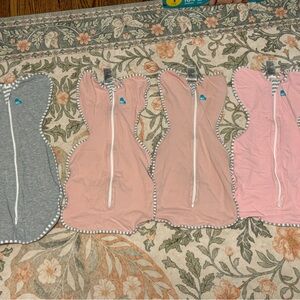 Love to Dream Swaddles in Pink and Gray